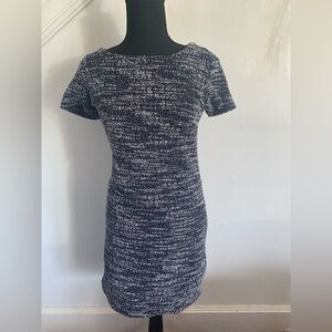 NWOT Banana Republic Navy and White Tweed Dress